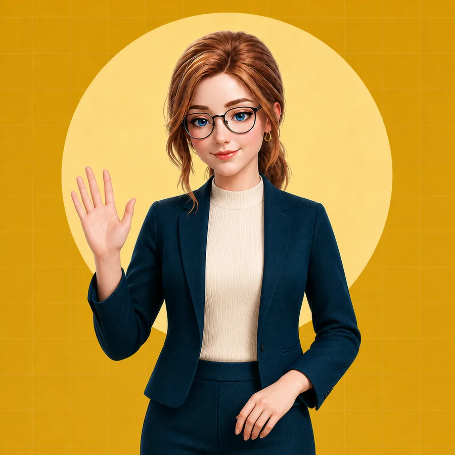 Luna, the Homestead virtual assistant, waving hello